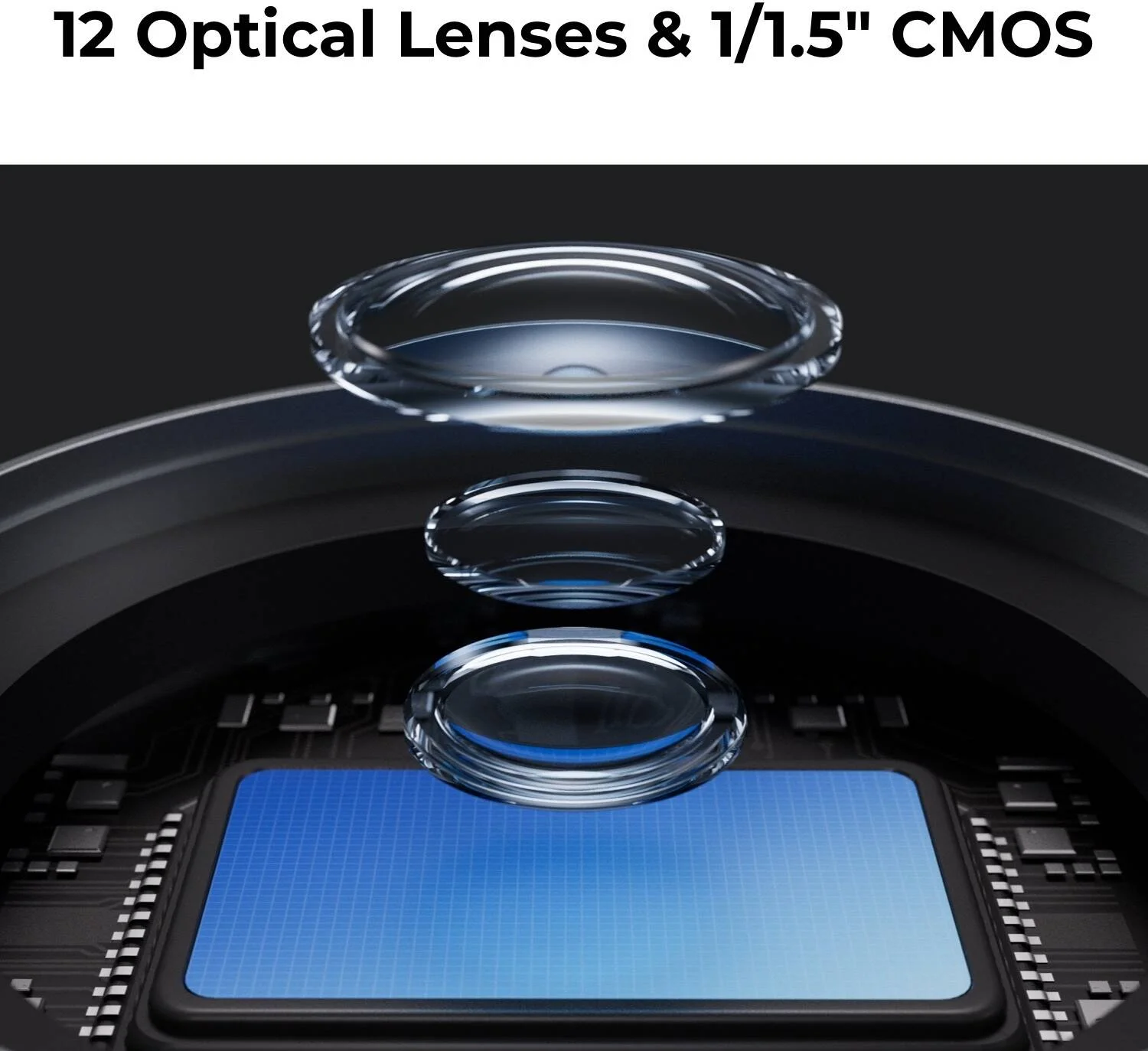 دوربین تولید زنده 4K با هوش مصنوعی OBSBOT Tail 2 PTZR، سنسور تصویر CMOS 1/1.5 اینچی، دیافراگم f/1.8 - f/3.0، رزولوشن بالا تا 4K@60fps و 1080P@120fps، ژیروسکوپ 6 محوره، مشکی | Tail-2