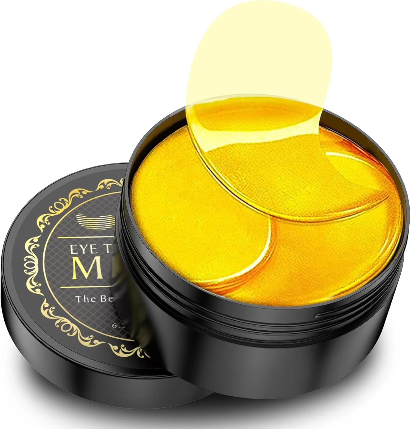 پچ زیر چشم 60 عددی، ماسک چشم طلایی، درمان پف و سیاهی دور چشم، کاهش پف زیر چشم و صاف کردن چین و چروک، پدهای مراقبت از پوست چشم با کلاژن، اسید هیالورونیک و روغن کرچک