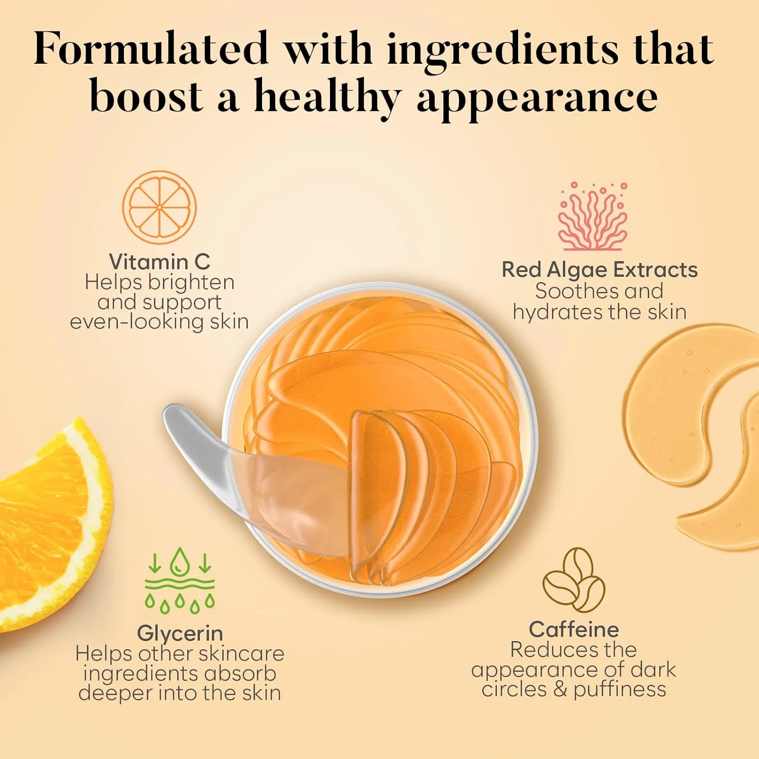 پدهای دور چشم ویتامین C و کافئین برای رفع تیرگی دور چشم (30 جفت) - پدهای دور چشم برای آبرسانی، پدهای زیر چشم برای رفع تیرگی، پدهای دور چشم برای رفع پف و ورم زیر چشم پدهای دور چشم ویتامین C و کافئین برای رفع تیرگی دور چشم (30 جفت) - پدهای دور چشم برای آبرسانی، پدهای زیر چشم برای رفع تیرگی، پدهای دور چشم برای رفع پف و ورم زیر چشم