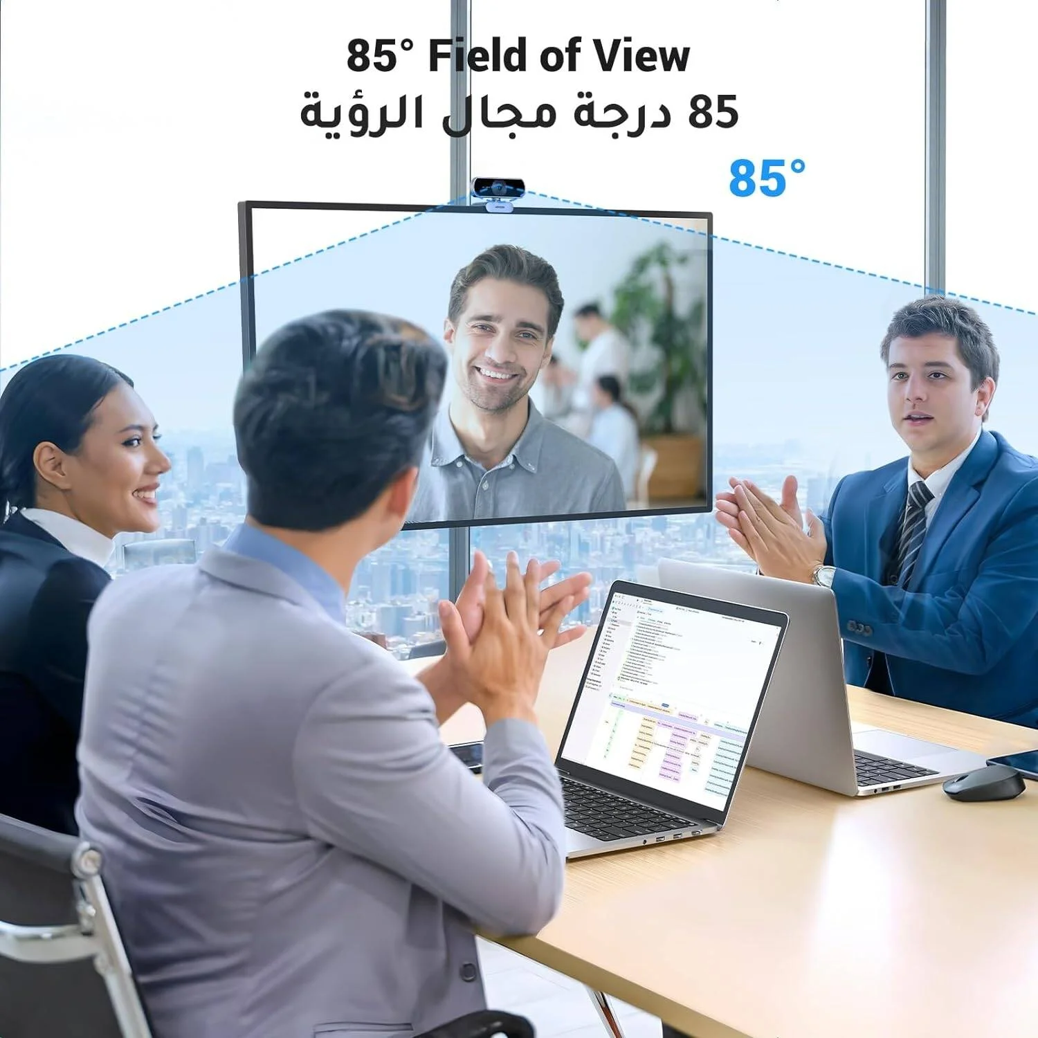 وب‌کم 1080P یوگرین با میکروفون، دوربین USB HD، دوربین استریم 1080P/30fps 720P/60fps، با تصحیح نور خودکار، میکروفون‌های دوگانه کاهش نویز، Plug&Play | 15728