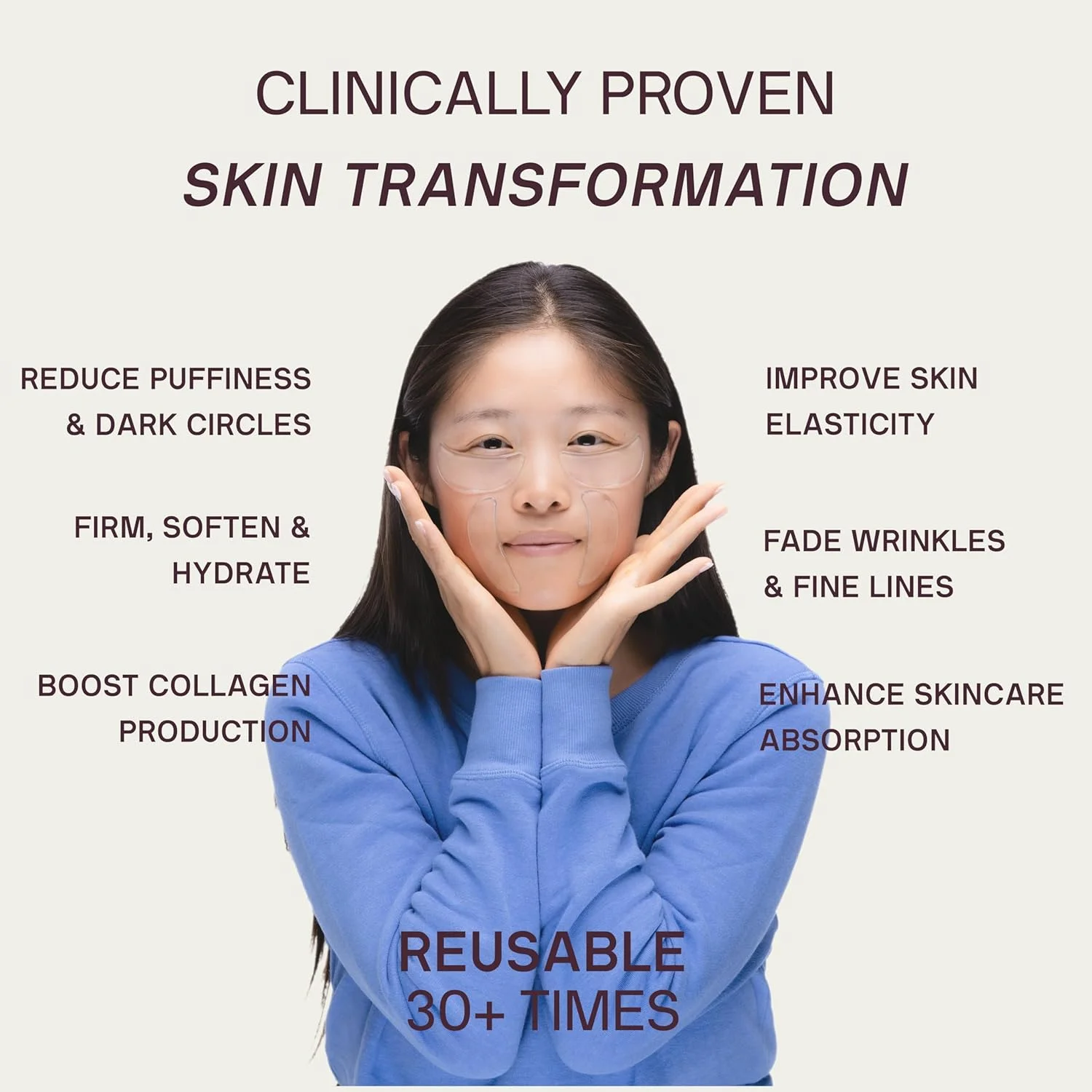 پدهای سیلیکونی بهبود یافته درماکلارا برای دور چشم و دهان