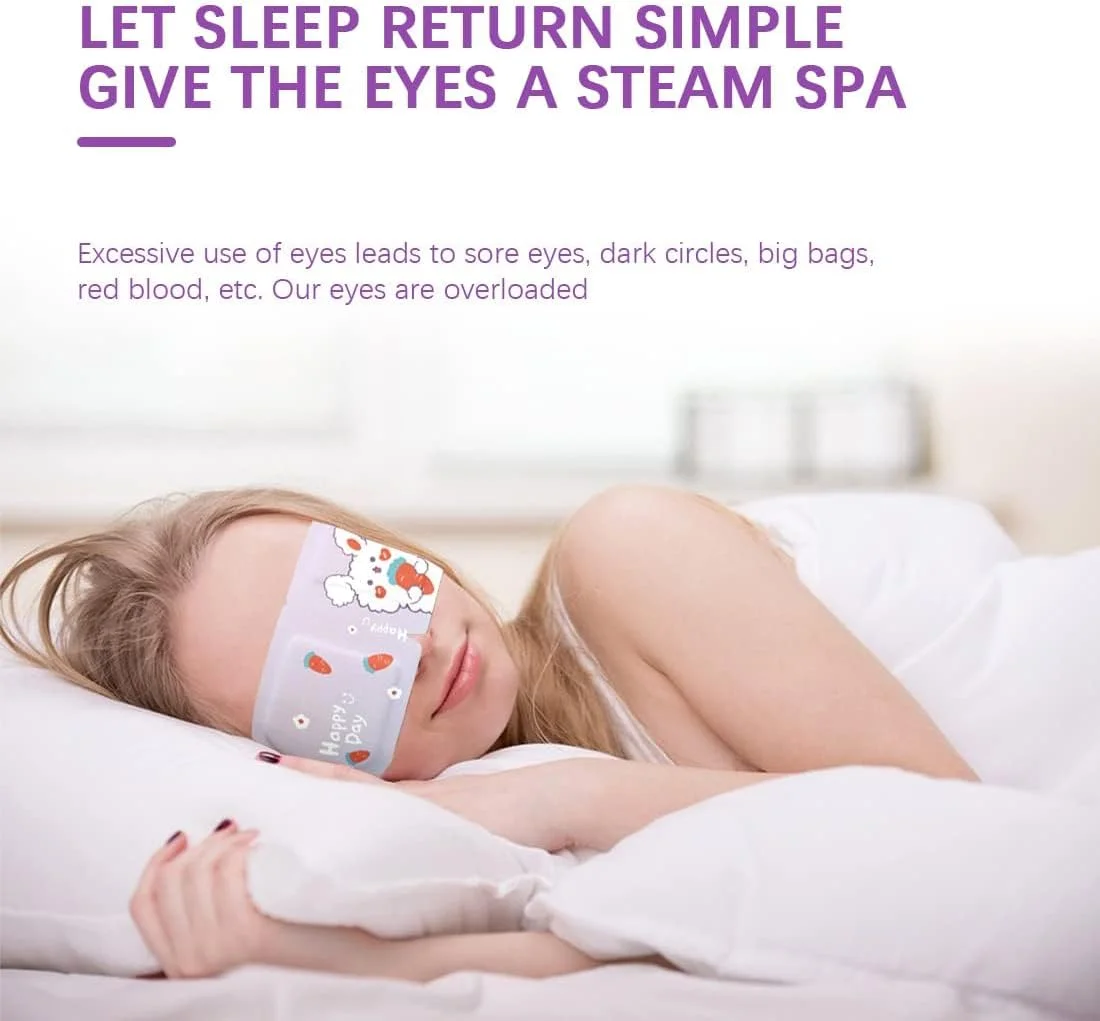 ماسک چشم بخار خزنه - بسته 10 عددی ماسک چشم گرم برای سیاهی دور چشم و پف کردگی، یکبار مصرف، تسکین دهنده سردرد، خشکی چشم، رفع استرس و خستگی چشم (اسطوخودوس)