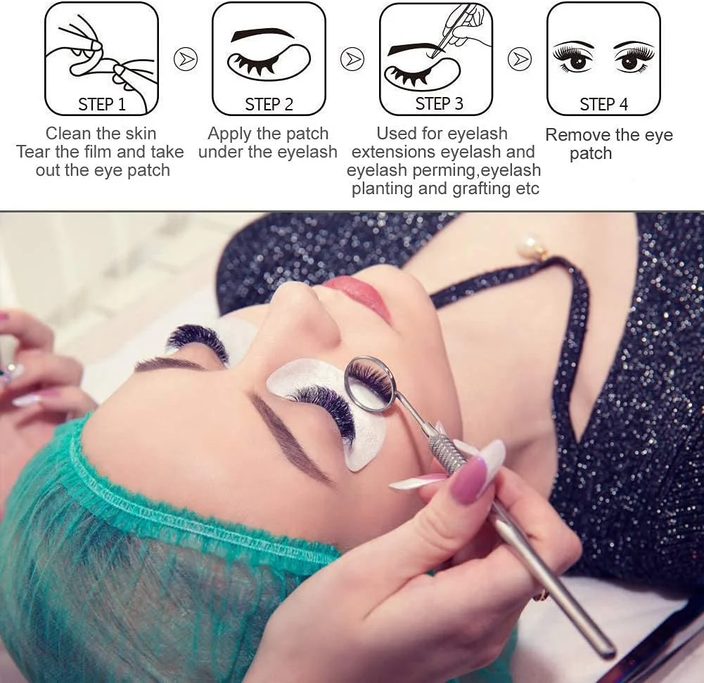 ۱۱۰ جفت پد ژلی اکستنشن مژه، پدهای زیر چشم بدون پرز حرفه ای ماسک هیدروژلی چشم برای اکستنشن مژه مصنوعی سالن زیبایی