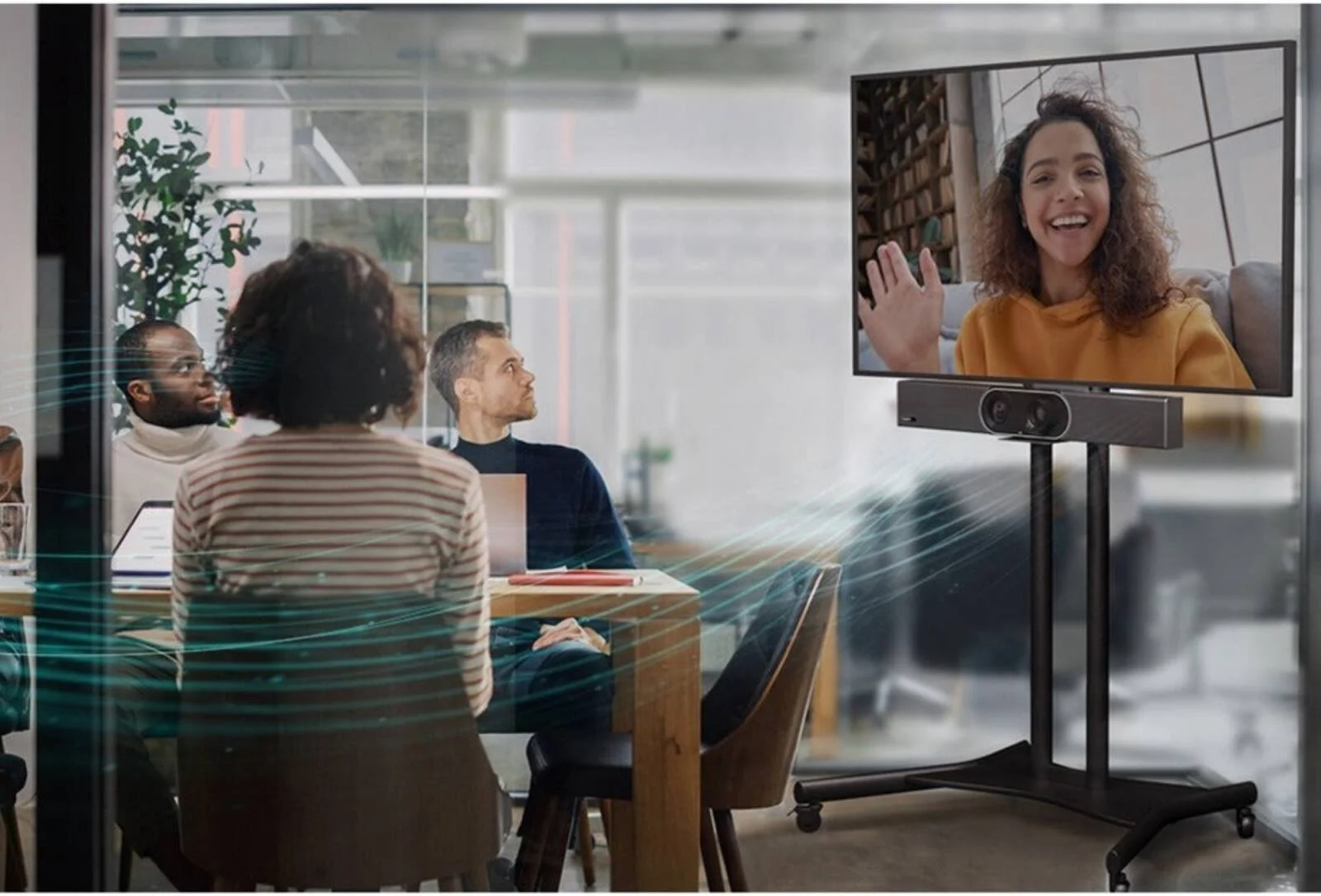 تجهیزات کنفرانس ویدیویی یکپارچه Yealink MeetingBar A30، اندروید 9.0، حذف اکو، کاهش نویز، گیگابیت اترنت، HDMI، قابل نصب روی دیوار | A30-020