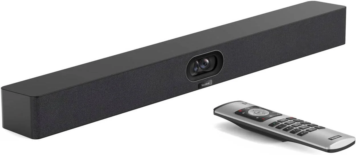 دستگاه کنفرانس ویدیویی یکپارچه Yealink MeetingBar A40-010، راهکار کنفرانس ویدیویی 4K، دوربین دوگانه 48 مگاپیکسلی، قاب بندی خودکار با هوش مصنوعی، آرایه 8 میکروفونی، بلندگوهای داخلی، فناوری حذف نویز، مشکی | A40 دستگاه کنفرانس ویدیویی یکپارچه Yealink MeetingBar A40-010، راهکار کنفرانس ویدیویی 4K، دوربین دوگانه 48 مگاپیکسلی، قاب بندی خودکار با هوش مصنوعی، آرایه 8 میکروفونی، بلندگوهای داخلی، فناوری حذف نویز، مشکی | A40