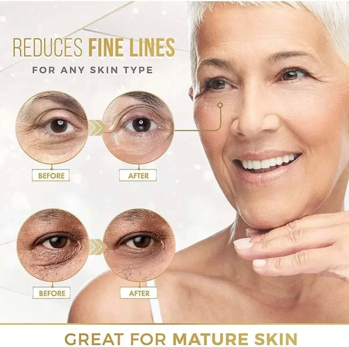 ماسک چشم طلای 24 عیار، پدهای زیر چشم برای تیرگی دور چشم، فرموله شده برای پف زیر چشم و تیرگی دور چشم برای آقایان و بانوان 20 جفت، پدهای طلایی چشم برای روشن کنندگی و ضد پیری و چروک پف زیر چشم