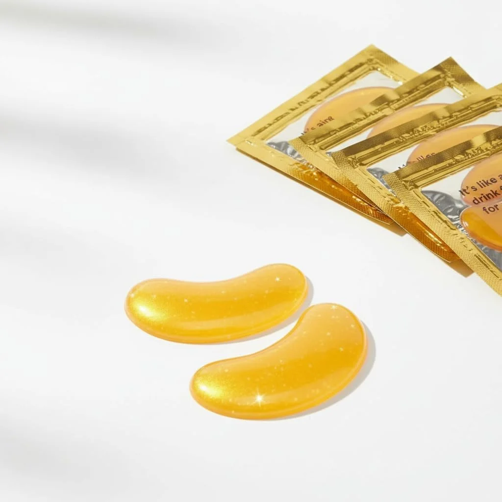 ماسک زیر چشم KASTWAVE، 6 جفت ماسک چشم طلای 24K، کاهش سیاهی دور چشم، پف چشم، کاهش پف زیر چشم و صاف کردن چین و چروک، ماسک چشم عمده برای زنان، وگان