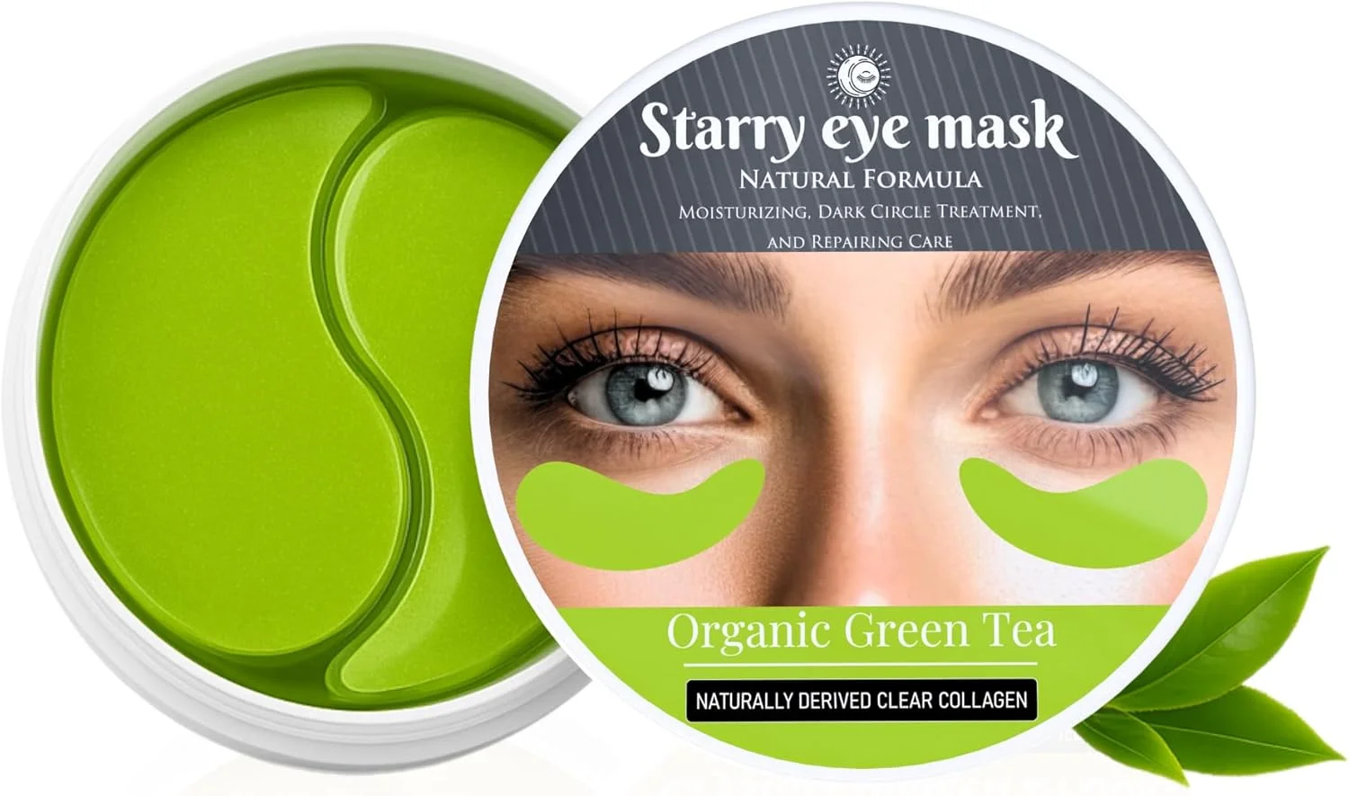 پدهای زیر چشم گلوبال فشن 30 جفت - ماسک زیر چشم برای تیرگی، پف، خطوط ریز و چروک، ضد پیری، درمان آبرسانی کلاژن، زیبایی و مراقبت شخصی (30 جفت، چای سبز)