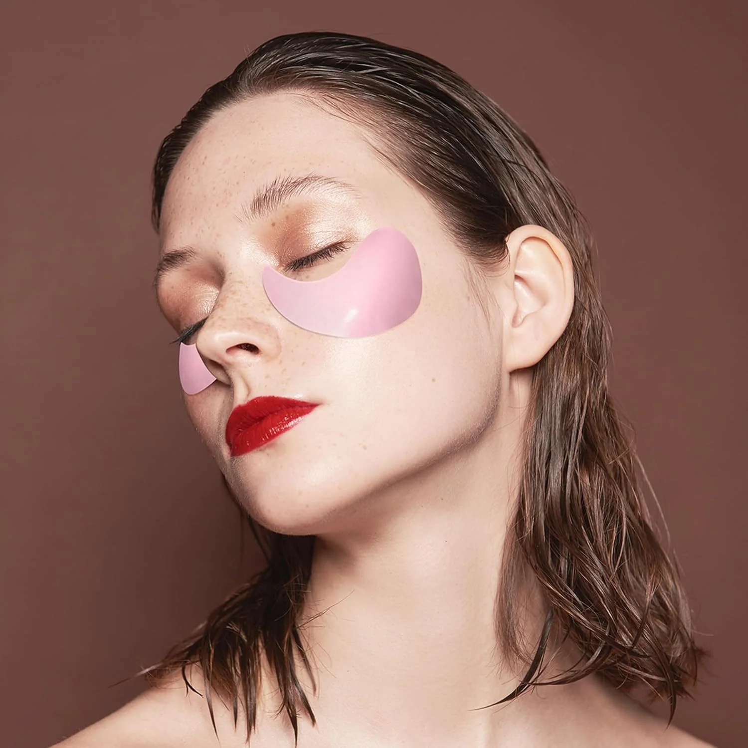 ماسک چشم گل رز 60 عددی، ماسک زیر چشم برای سیاهی دور چشم و پف کردگی، 30 جفت ماسک زیر چشم خنک کننده برای پف، خطوط ریز و ضد چروک با اسید هیالورونیک