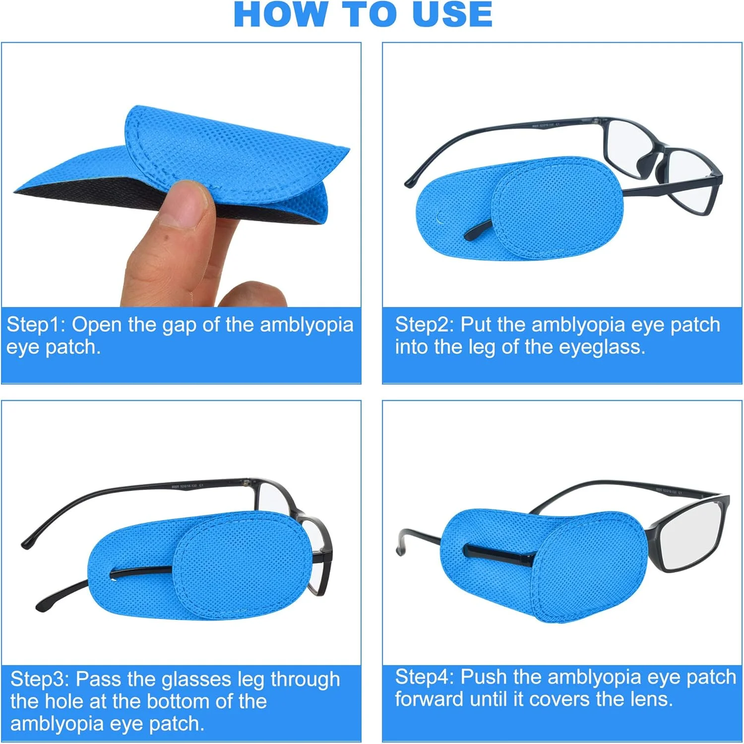 چشم بند آمبلیوپی 6 عددی مناسب عینک، چشم بند کودکانه، چشم بند عالی برای عینک کودکان، مناسب برای درمان تنبلی چشم و استرابیسم برای کودکان، بدون ایجاد حساسیت برای پوست کودکان - آبی چشم بند آمبلیوپی 6 عددی مناسب عینک، چشم بند کودکانه، چشم بند عالی برای عینک کودکان، مناسب برای درمان تنبلی چشم و استرابیسم برای کودکان، بدون ایجاد حساسیت برای پوست کودکان - آبی