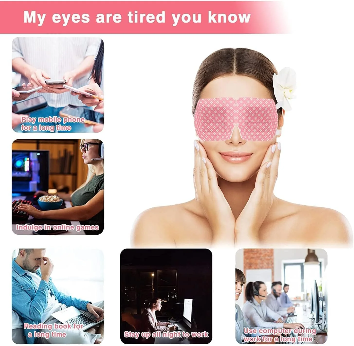 ماسک چشم بخار SYOSI، ماسک چشم برای سیاهی و پف زیر چشم، تسکین سردرد، تسکین خشکی چشم، کاهش استرس، رفع خستگی چشم، استفاده قبل از خواب می تواند به بهبود کیفیت خواب کمک کند - 14 عدد
