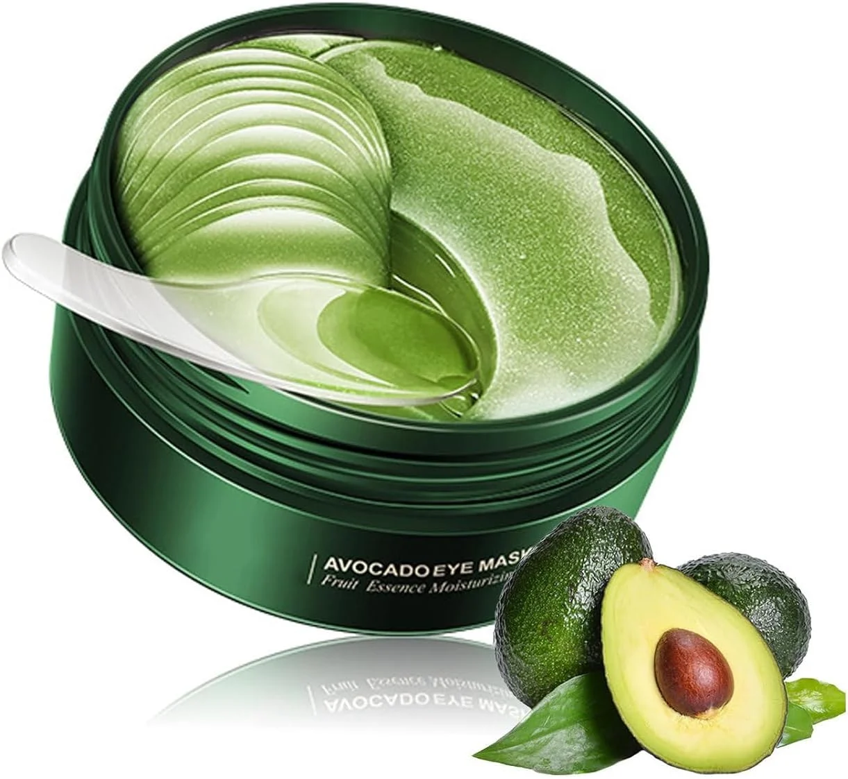 ماسک دور چشم آووکادو 60 عددی، پچ زیر چشم برای سیاهی و پف، ماسک درمانی مغذی و مرطوب کننده چشم، مرطوب کننده و بهبود خشکی پوست دور چشم