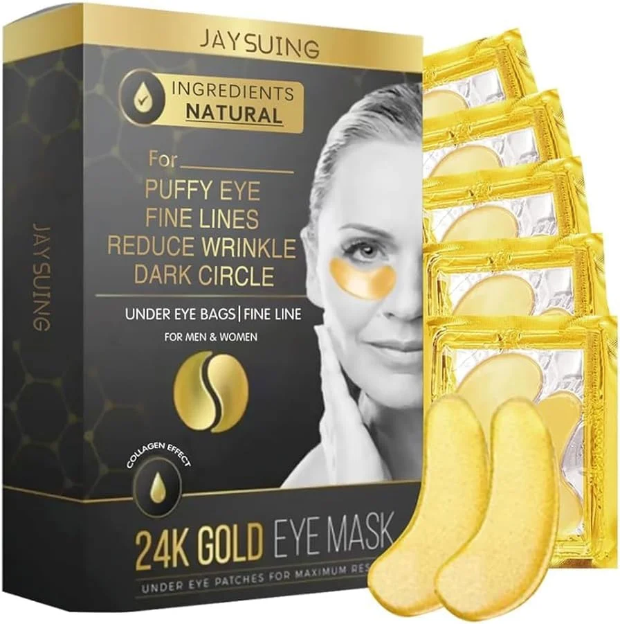 پدهای زیر چشم طلای 24 عیار (5 جفت)، ماسک چشم کلاژن برای سیاهی دور چشم، پف چشم و چین و چروک - درمان احیا کننده و بازسازی کننده با اسید هیالورونیک برای آقایان و بانوان - هدیه مسافرتی عالی پدهای زیر چشم طلای 24 عیار (5 جفت)، ماسک چشم کلاژن برای سیاهی دور چشم، پف چشم و چین و چروک - درمان احیا کننده و بازسازی کننده با اسید هیالورونیک برای آقایان و بانوان - هدیه مسافرتی عالی