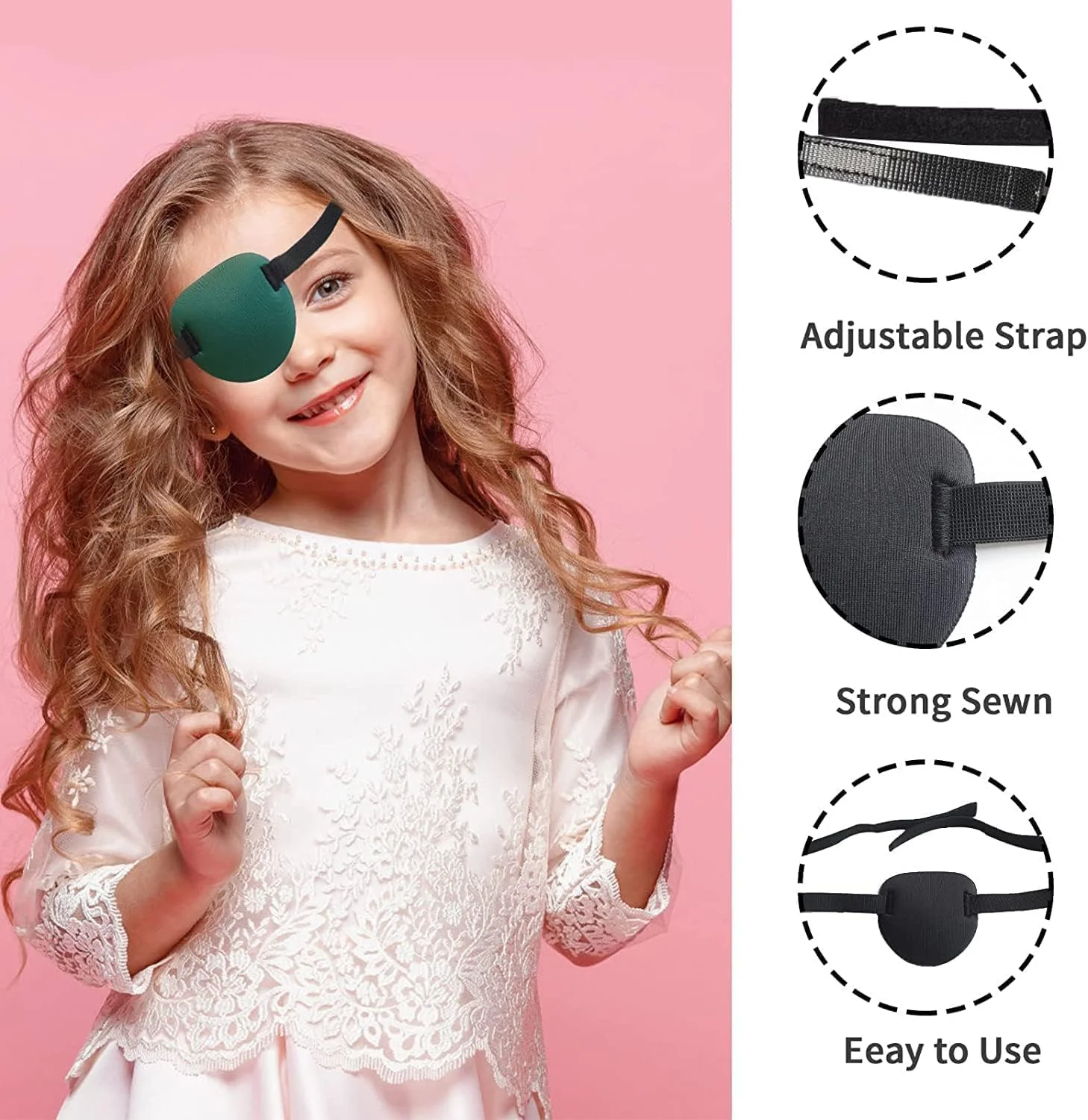 چهار عدد پد چشم، پد چشم پزشکی سه بعدی قابل تنظیم، پد نرم برای چشم تنبل، نرم و تنفس پذیر، پوشش کامل، غیر قابل نفوذ در برابر نور، برای چشم راست یا چپ، برای بزرگسالان و کودکان، 4 رنگ