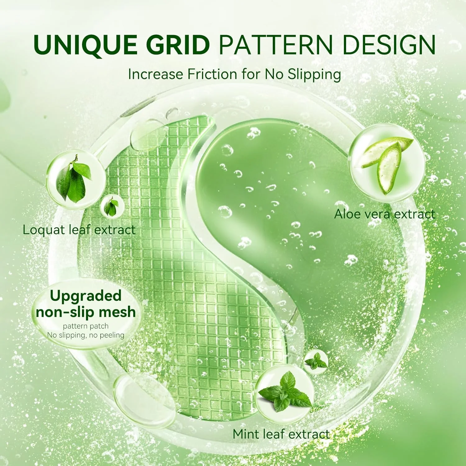 ماسک دور چشم آلوئه ورا BREYLEE - 60 عدد - درمان پف و سیاهی دور چشم - جوان تر به نظر برسید و چین و چروک و خطوط ریز زیر چشم را کاهش دهید، پوست دور چشم را بهبود بخشیده و سفت کنید - استخراج مواد طبیعی خالص