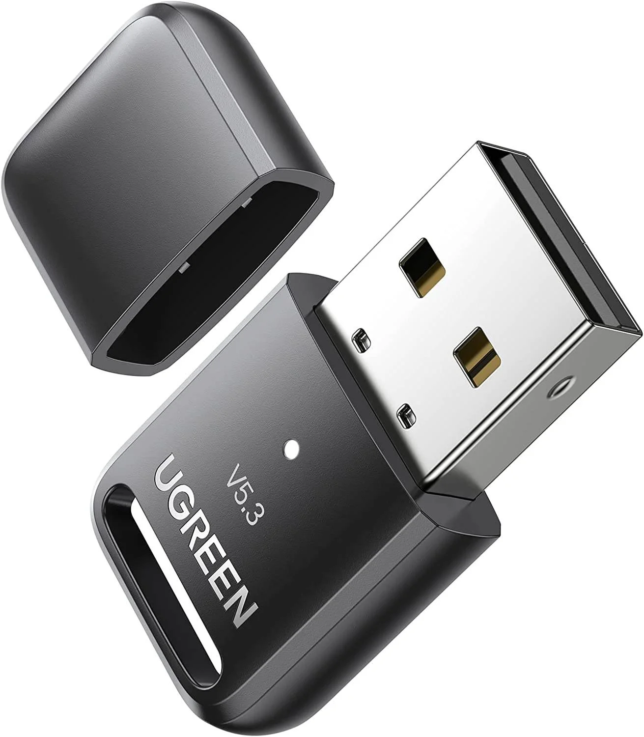 آداپتور بلوتوث USB یوگرین برای کامپیوتر، دانگل بلوتوث 5.3 برای لپ‌تاپ، ماوس، کیبورد، پرینتر، هدست، اسپیکر، ویندوز 8.1/10/11 | 90225