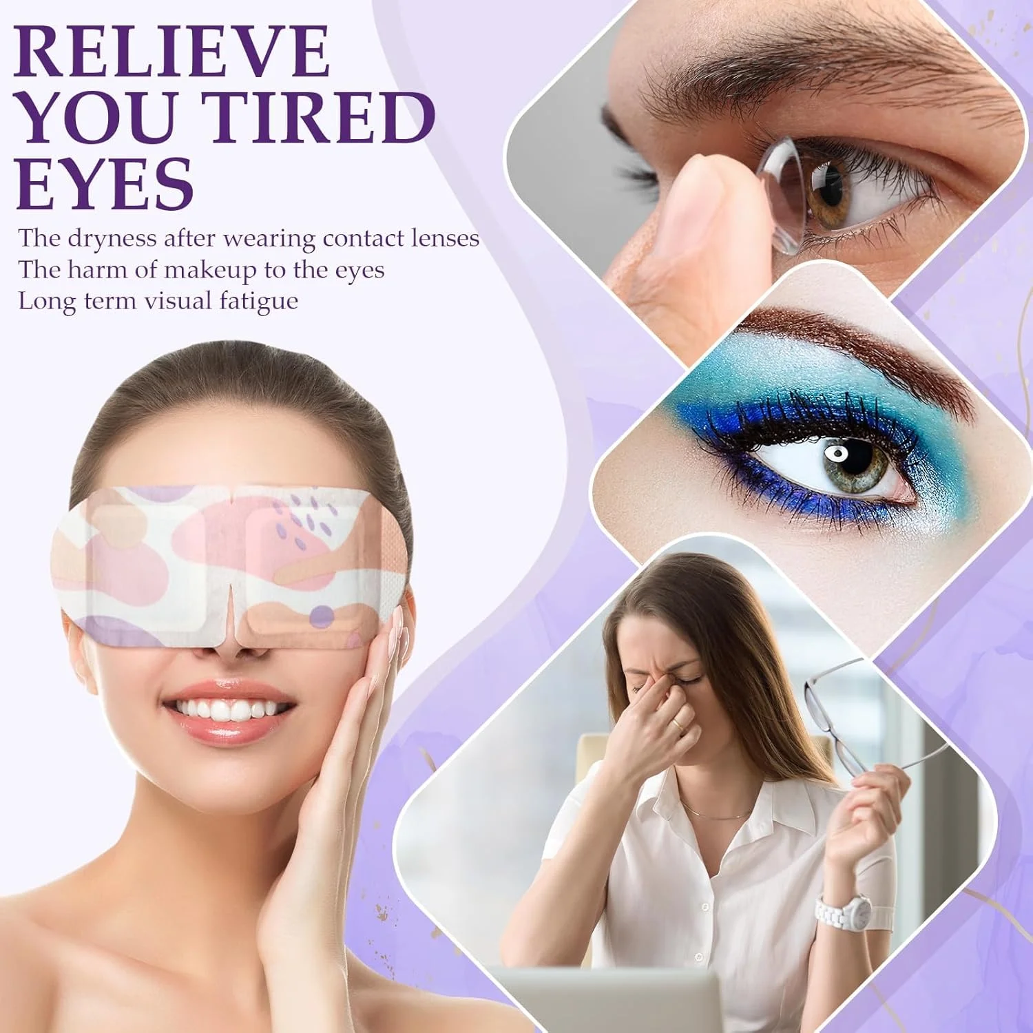 ماسک چشم بخار برای خشکی چشم، سیاهی دور چشم و پف، 40 عدد ماسک چشم خود گرم شونده، تسکین خستگی چشم، ماسک چشم گرم کننده یکبار مصرف برای تسکین سردرد، هدیه مسافرتی اسپا برای خواب زنان