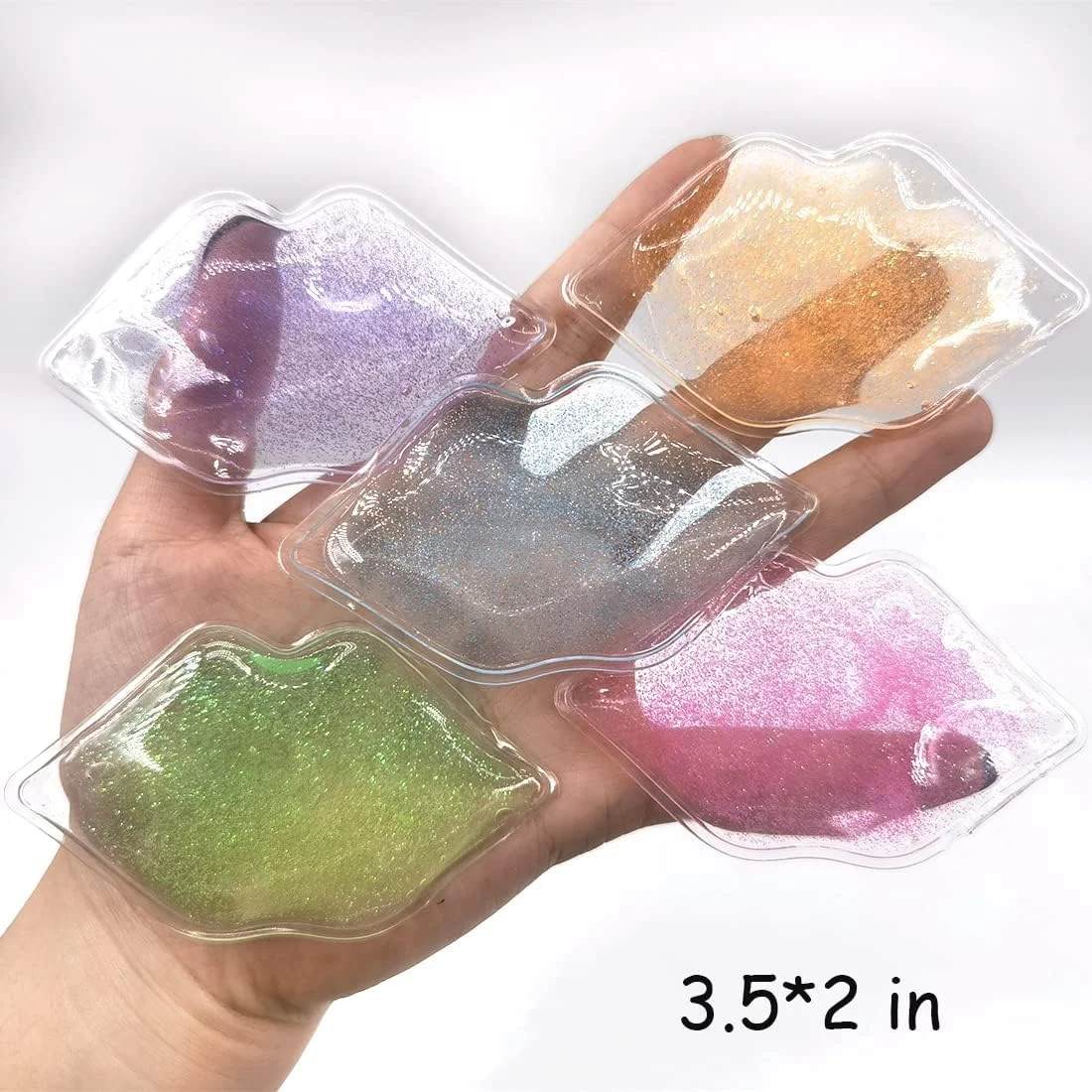 کمپرس یخ لب و چشم برای آسیب دیدگی، کمپرس یخ ژلی کوچک، کمپرس گرم و سرد، کاهش درد و تورم، رفع تیرگی دور چشم، رفع خستگی چشم، پد مراقبت از لب ضد پیری هدیه ای برای دختران و بانوان (چند رنگ)