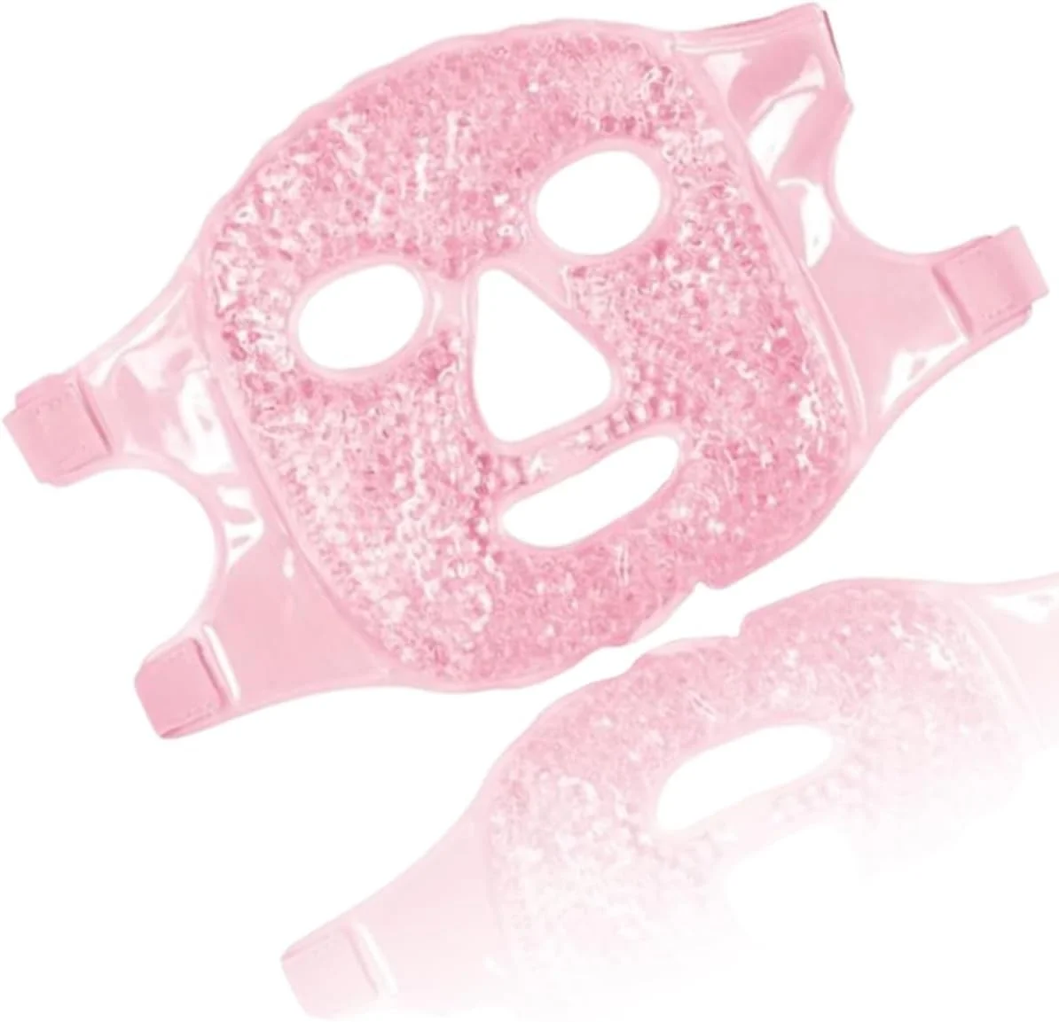 ماسک ژلی صورت و چشم قابل استفاده مجدد Sweet seven - ماسک های سرد صورت کاهش دهنده پف و سیاهی دور چشم - درمان گرم و سرد برای پوست شاداب (صورتی)