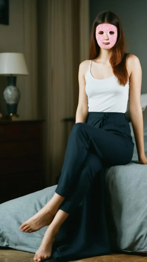 ماسک ژلی صورت و چشم قابل استفاده مجدد Sweet seven - ماسک های سرد صورت کاهش دهنده پف و سیاهی دور چشم - درمان گرم و سرد برای پوست شاداب (صورتی)