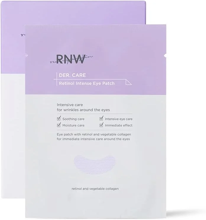 پچ دور چشم حاوی رتینول RNW Der. Care، 10 جفت * 5 گرم | ماسک تسکین دهنده زیر چشم برای سیاهی، پف و ورم با کلاژن وگان و فرمول آبرسان | مراقبت از پوست کره ای
