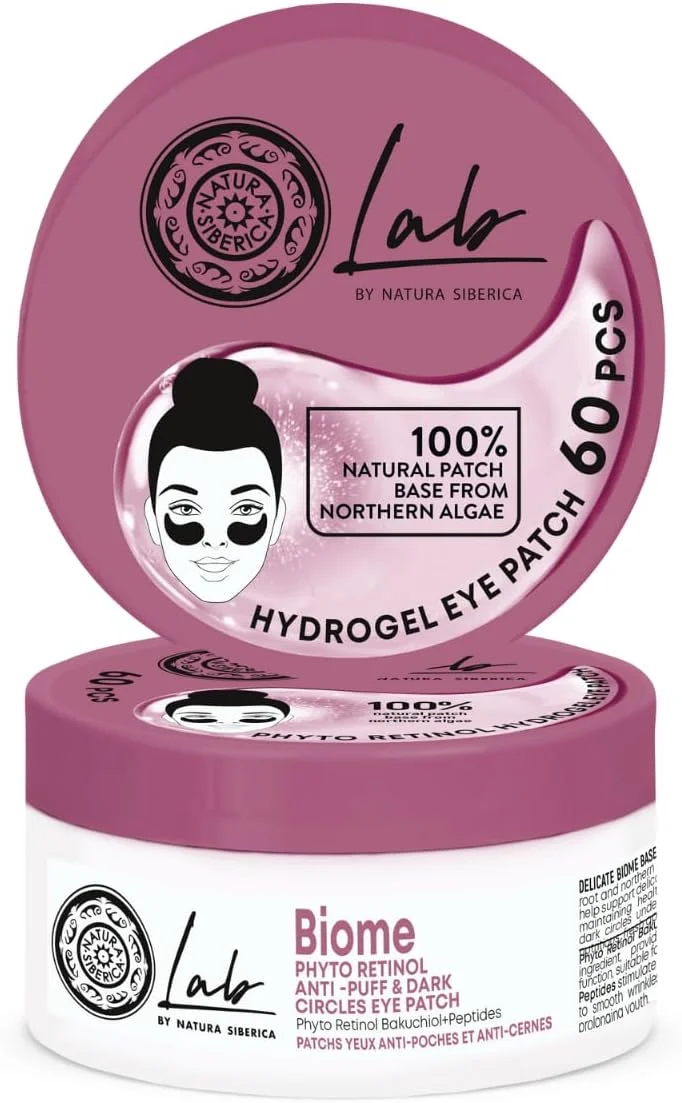 پچ دور چشم ضد پف و تیرگی ناتورا Siberica Lab by NS. Biome. Phyto Retinol، 60 عدد