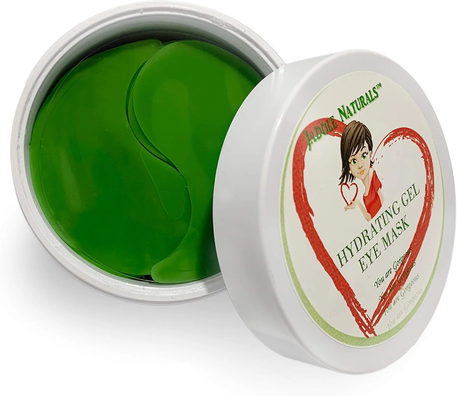 ماسک دور چشم چای سبز Jadole Naturals، 30 جفت پد زیر چشم، ماسک ژلی مغذی، سفت کننده، کاهش خطوط ریز، ماسک درمانی آبرسان عمیق، کاهش پف و تیرگی دور چشم برای زنان و مردان