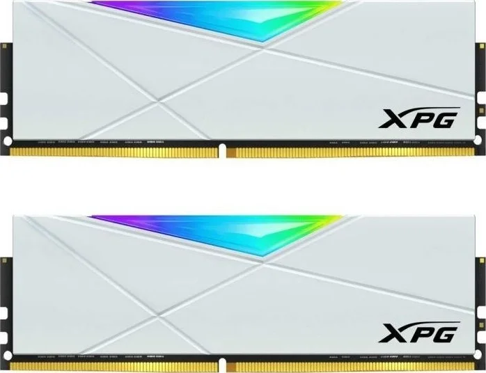 رم دسکتاپ ای دیتا XPG SPECTRIX D50 RGB 16 گیگابایت (2x8 گیگابایت) DDR4 3600MHz CL18 - سفید | AX4U36008G18I-DW50