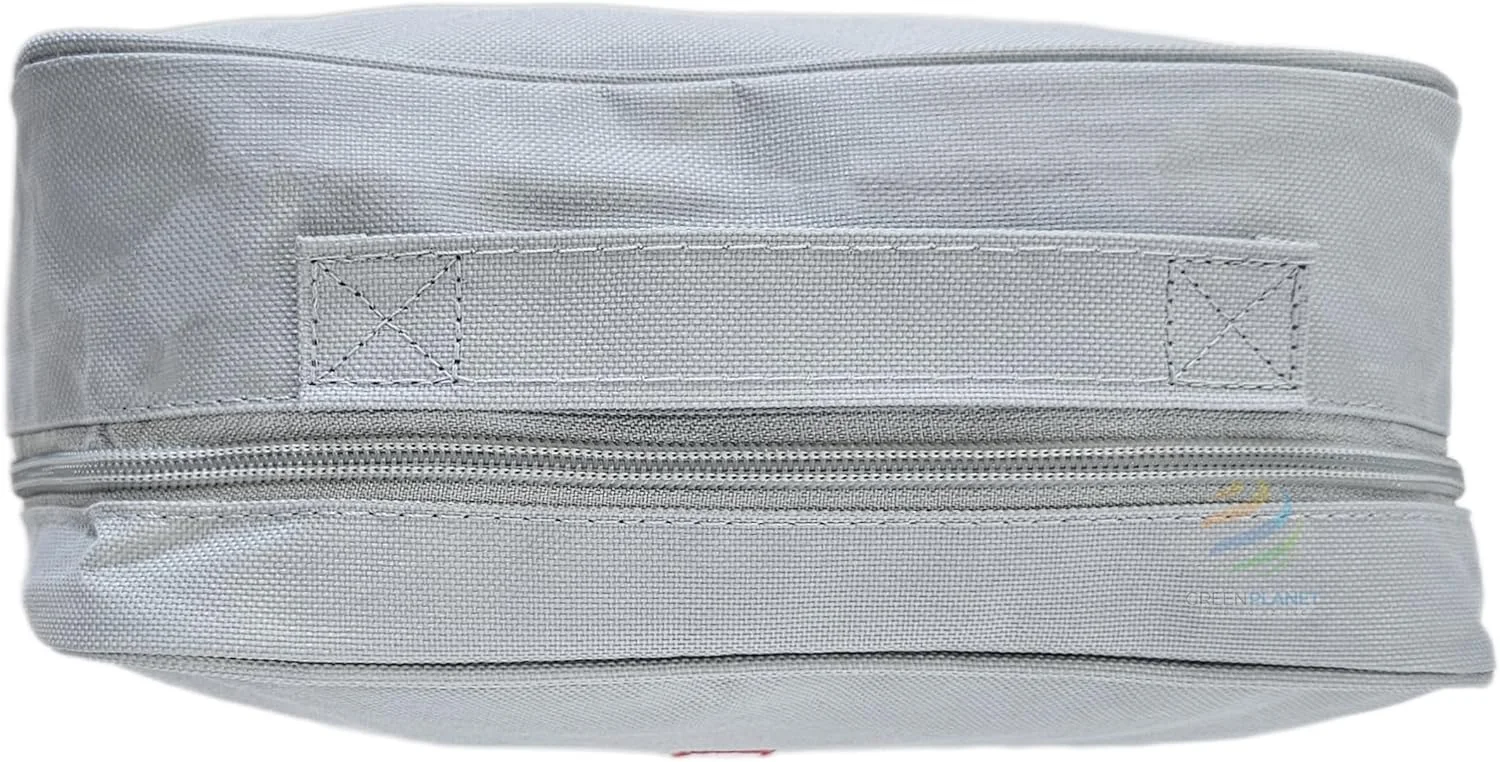 کیف کمک های اولیه خالی پارچه آکسفورد - سازمان دهنده قابل حمل دارو با دسته، کیف نگهداری پزشکی تک زیپ برای مسافرت، ماشین، کمپینگ، دفتر و استفاده در منزل (خاکستری)