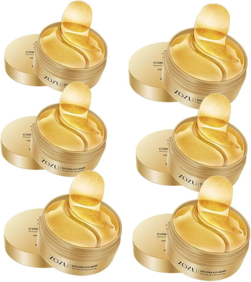 ماسک چشم مرطوب کننده طلایی 6 عددی، رفع سیاهی دور چشم، ضد پیری، رفع پف و چروک دور چشم، 60 عدد پچ ژلی کلاژن (180 جفت)
