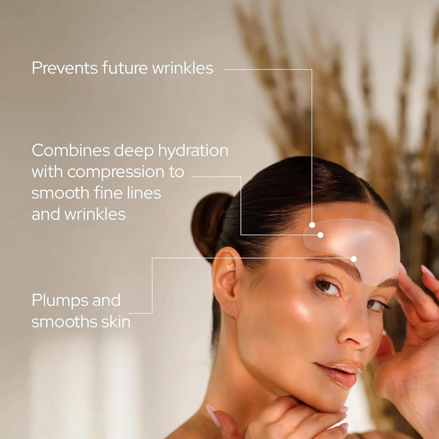 پد ضد چروک پیشانی SiO Beauty BrowLift - صاف کننده خطوط اخم - سیلیکون طبی برای کاهش چروک در طول شب و آبرسانی ضد پیری، قابل استفاده مجدد (10 عدد)