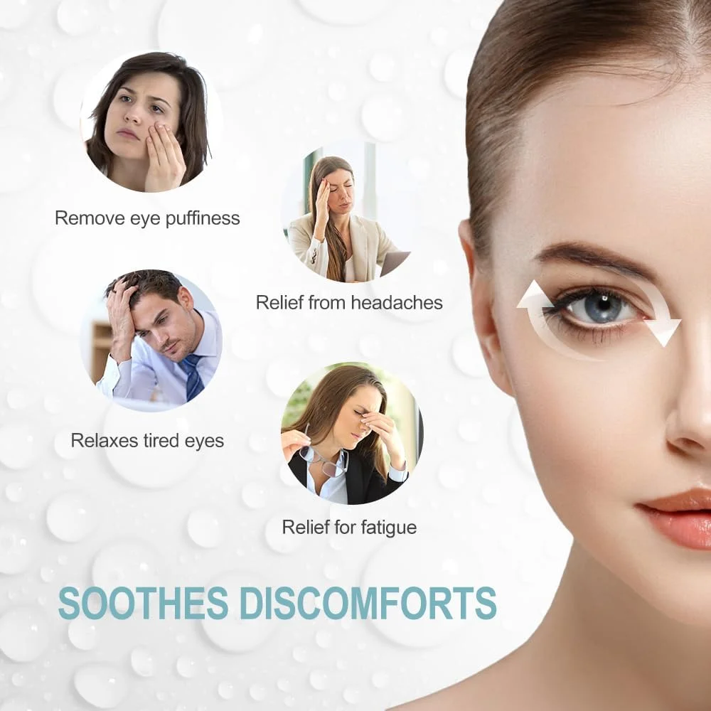 ماسک چشم خنک کننده برای پف چشم، ماسک یخ چشم برای بعد از جراحی چشم، تسکین تنش و استرس، خارش چشم، سردرد، حلقه های تیره - آبی 2 عددی