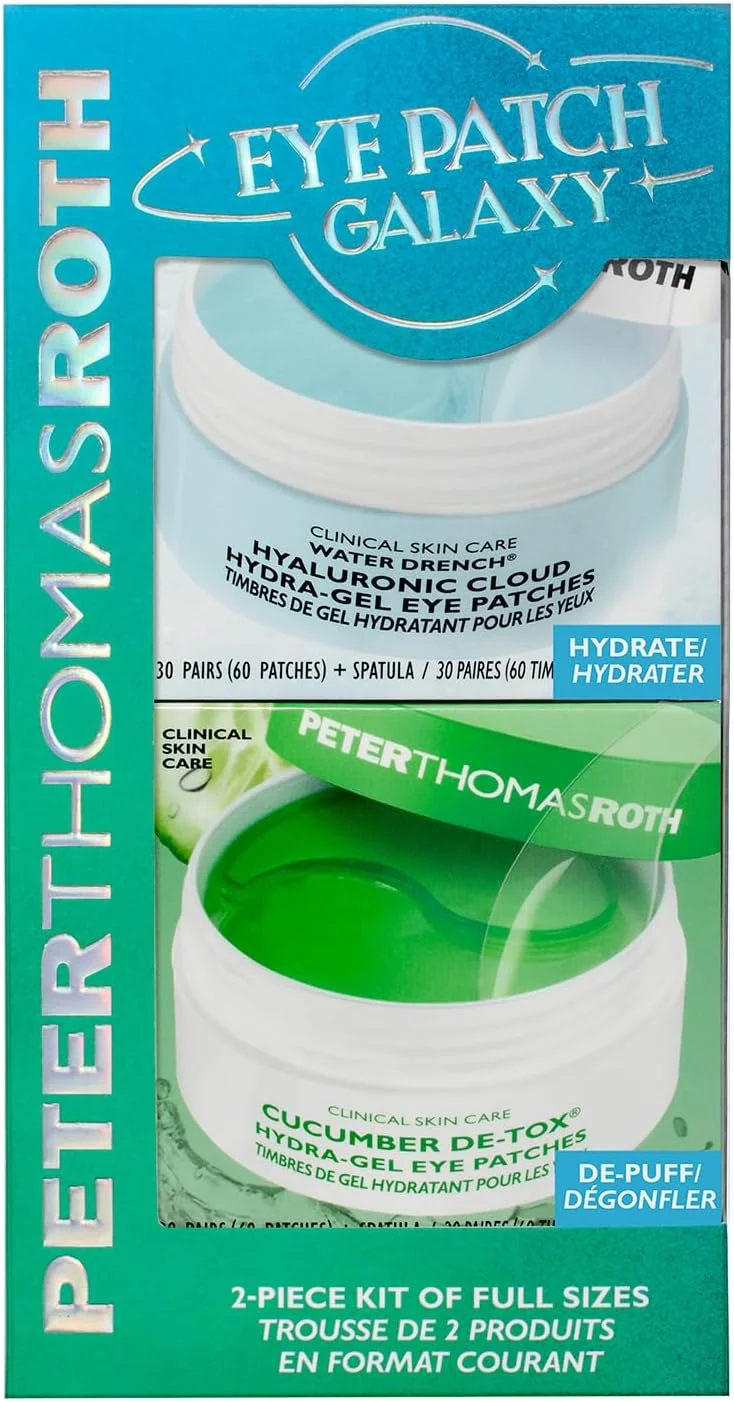 مجموعه پچ دور چشم پیتر توماس راث گالکسی - پدهای دور چشم هیدرا ژل مرطوب کننده - خیار دی-تاکس و هیالورونیک کلود - کاهش تیرگی، پف و چروک