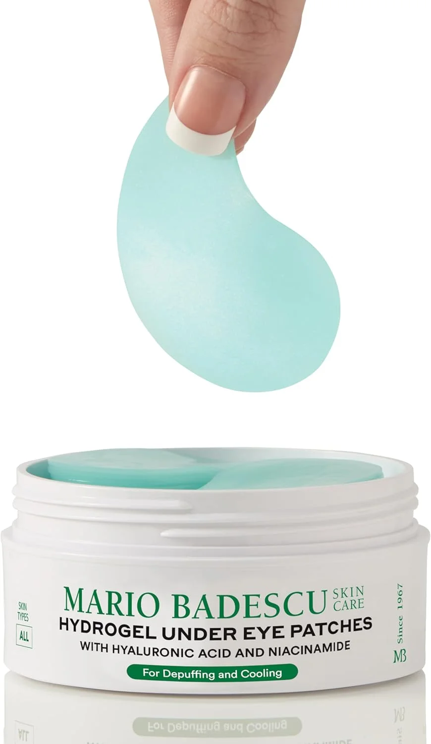 پچ های زیر چشم هیدروژل ماریو بادسکو (30 جفت) - ماسک های آبرسان چشم برای پف، حلقه های تیره و خطوط ریز، حاوی اسید هیالورونیک و نیاسینامید، تسکین دهنده و حجم دهنده