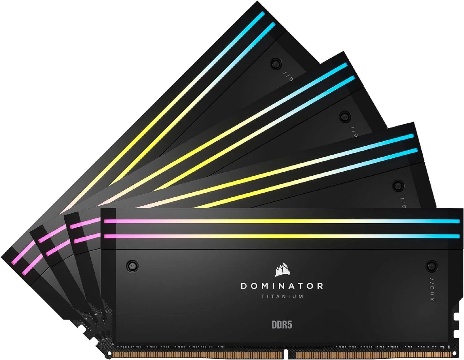 کیت حافظه دسکتاپ 96 گیگابایتی (4 عدد 24 گیگابایتی) DDR5 RGB کرسیر Dominator Titanium، سرعت حافظه 6000MT/s، تاخیر CL30 CAS، ولتاژ تست شده 1.40V، 288 پین، XMP 3.0، سفید | CMP96GX5M4B6000C30