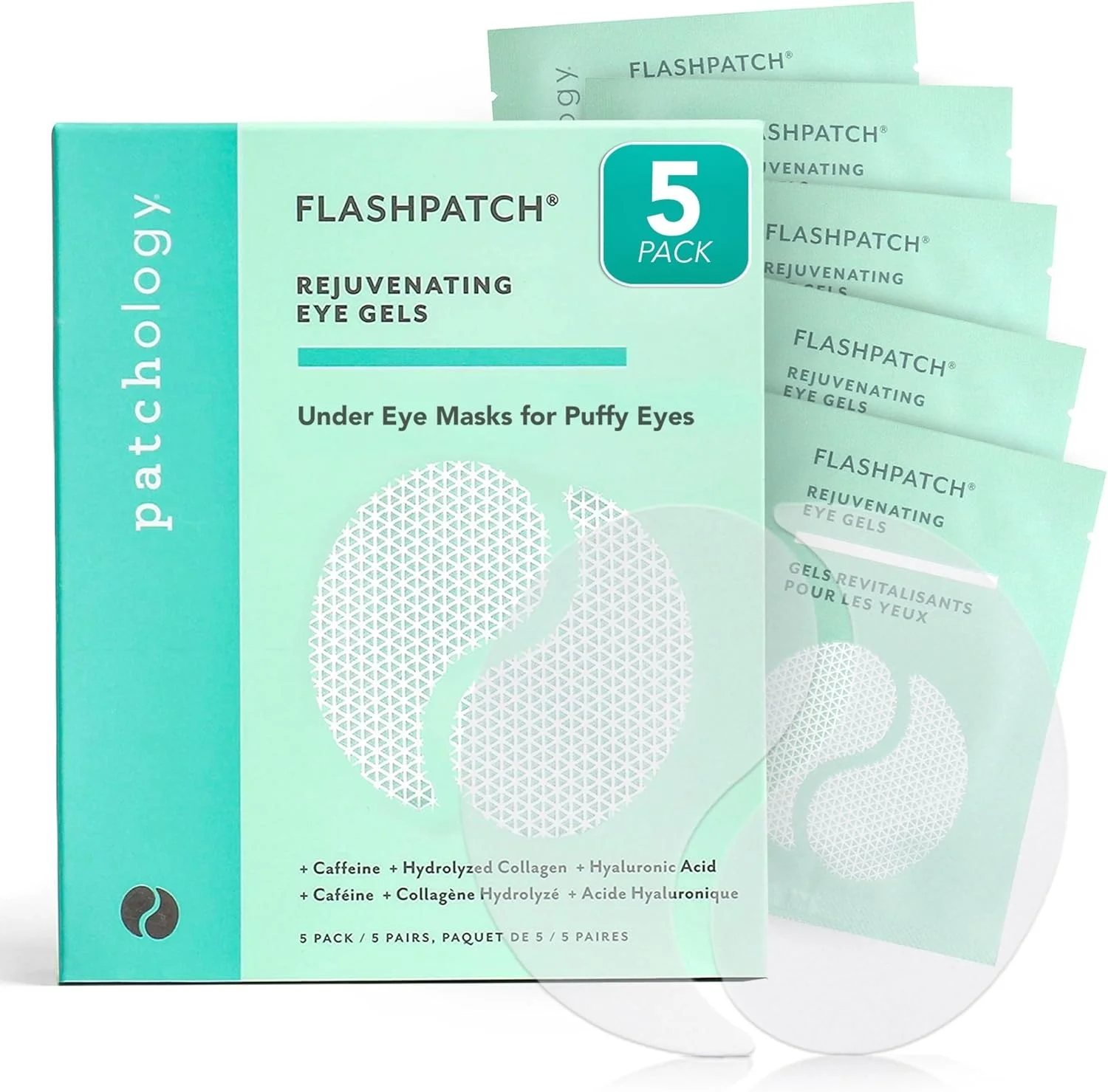 پچ های زیر چشم هیدروژل 5 دقیقه ای Patchology Flashpatch مدل Eye Revive (Npch000004S00)