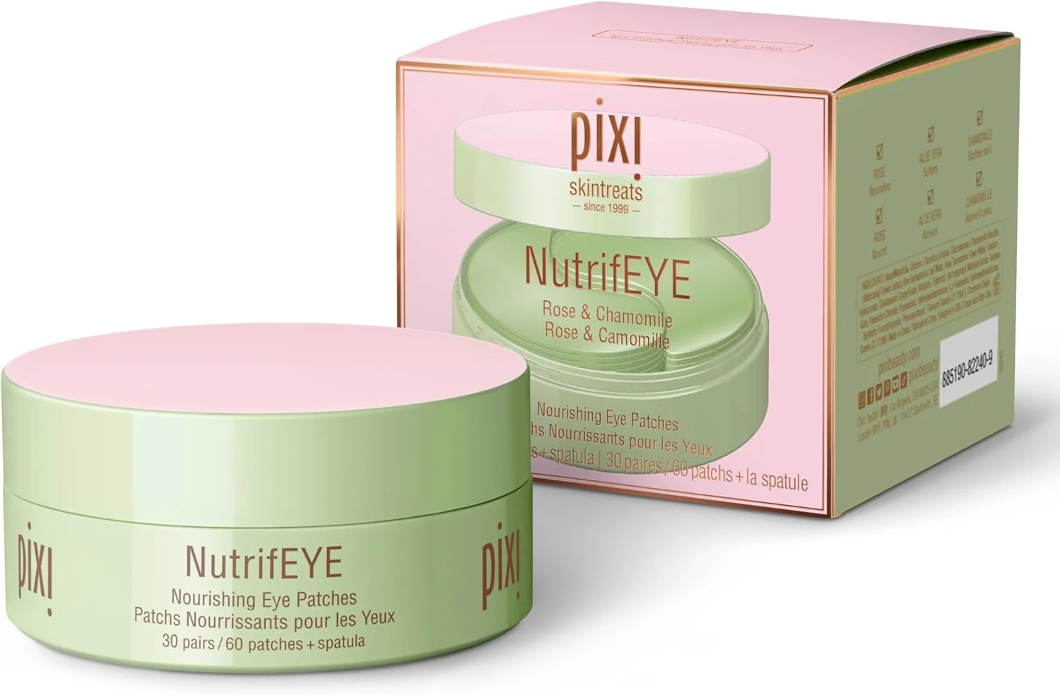 پچ های زیر چشم مغذی Pixi Beauty Skintreats NutrifEYE - 30 جفت / 60 عدد پچ های زیر چشم مغذی Pixi Beauty Skintreats NutrifEYE - 30 جفت / 60 عدد