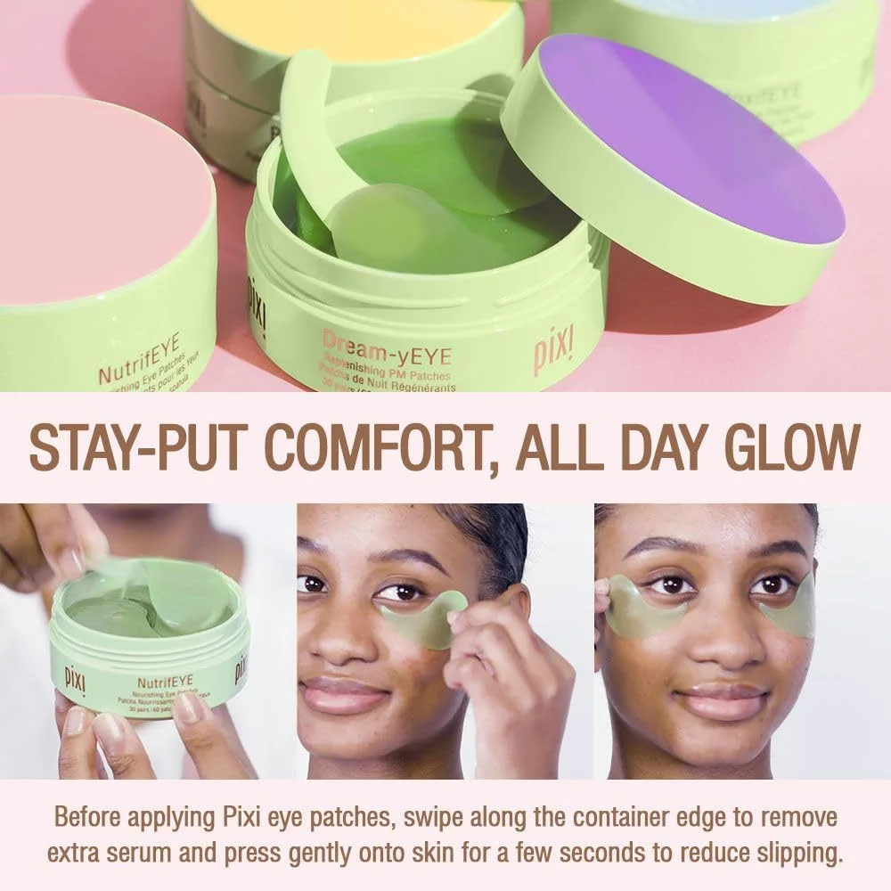 پچ های زیر چشم مغذی Pixi Beauty Skintreats NutrifEYE - 30 جفت / 60 عدد پچ های زیر چشم مغذی Pixi Beauty Skintreats NutrifEYE - 30 جفت / 60 عدد