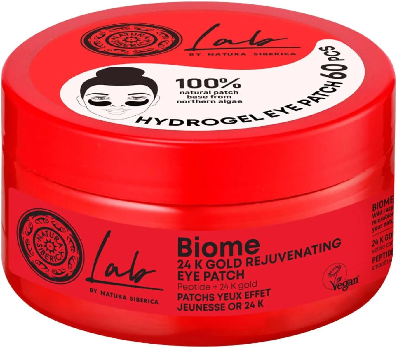 پچ دور چشم احیا کننده حاوی طلای 24 عیار ناتورا Siberica Biome، 60 عدد پچ دور چشم احیا کننده حاوی طلای 24 عیار ناتورا Siberica Biome، 60 عدد