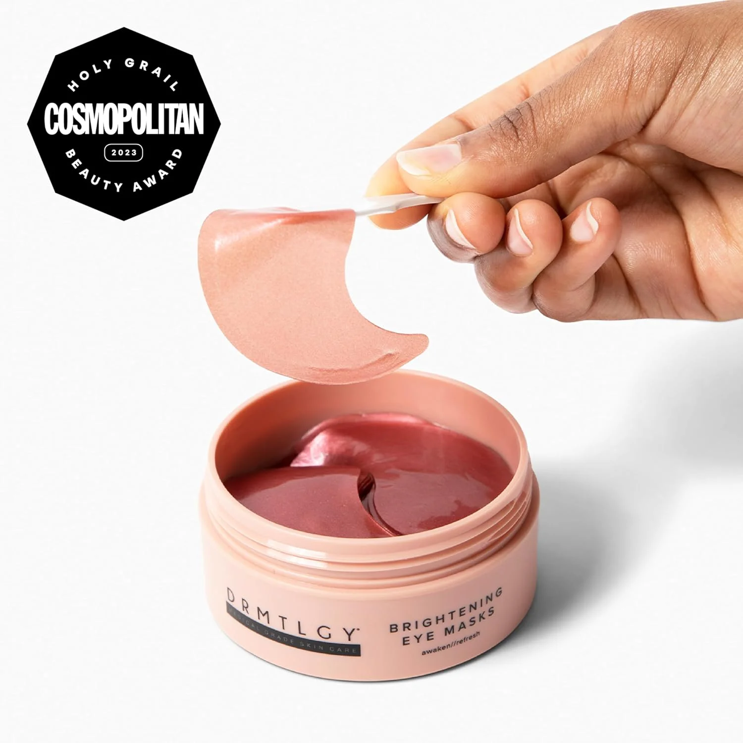 ماسک های روشن کننده دور چشم DRMTLGY (30 جفت) - ماسک های چشم کافئین دار برای حلقه های تیره و پف کردگی با اسید هیالورونیک، پچ های چشم برای پف زیر چشم