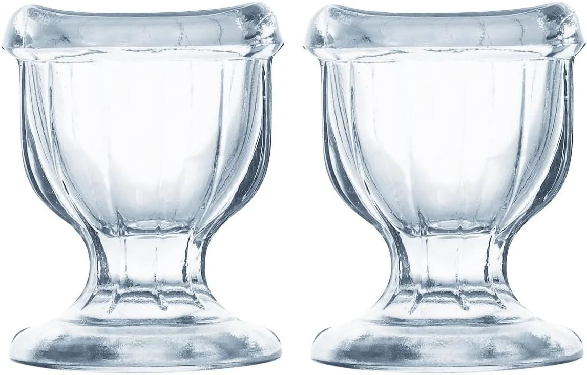 ست دو عددی فنجان شستشوی چشم شیشه ای - 20 میلی لیتر، فنجان های چشمی قابل استفاده مجدد برای تمیز کردن چشم، تسکین آلرژی و سوزش - ساخت هند