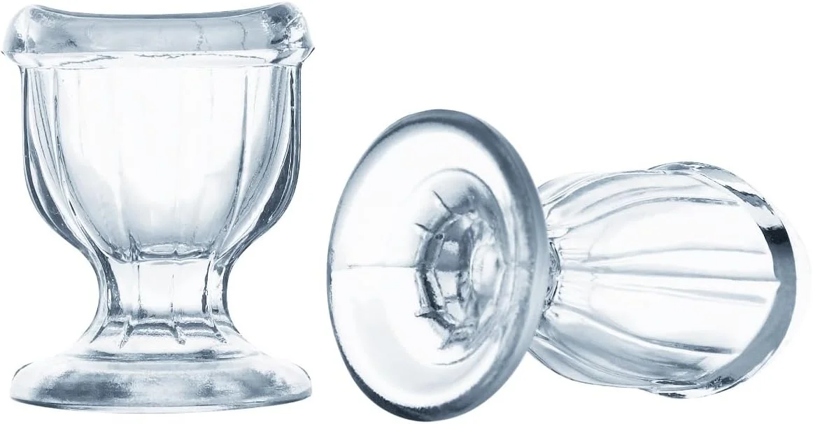 ست دو عددی فنجان شستشوی چشم شیشه ای - 20 میلی لیتر، فنجان های چشمی قابل استفاده مجدد برای تمیز کردن چشم، تسکین آلرژی و سوزش - ساخت هند