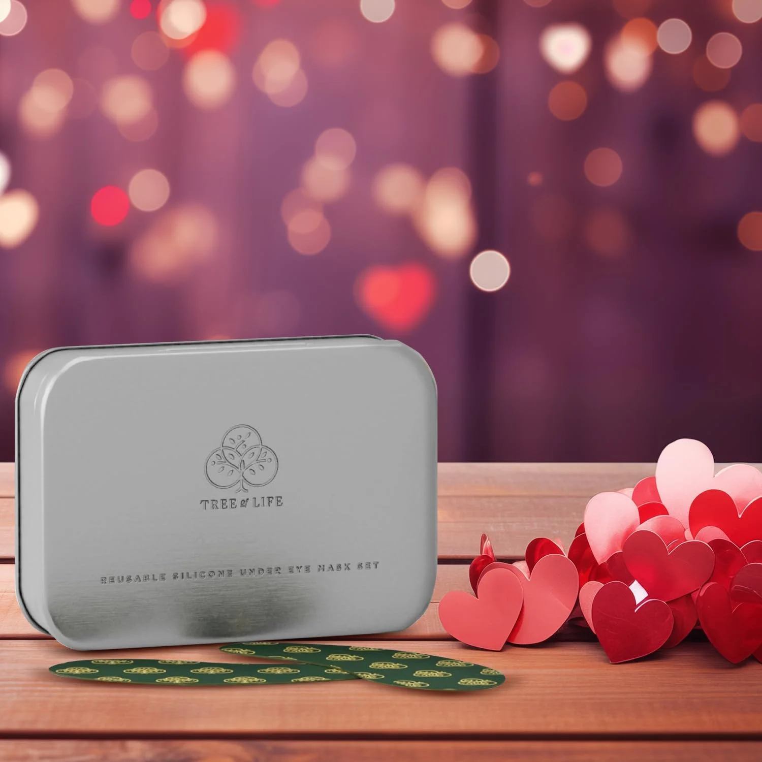 پد درمان تیرگی دور چشم TREE OF LIFE BEAUTY برای پف زیر چشم - پد سیلیکونی قابل استفاده مجدد برای کاهش پف - ماسک برای کاهش چین و چروک - تست شده توسط متخصص پوست، 1 جفت