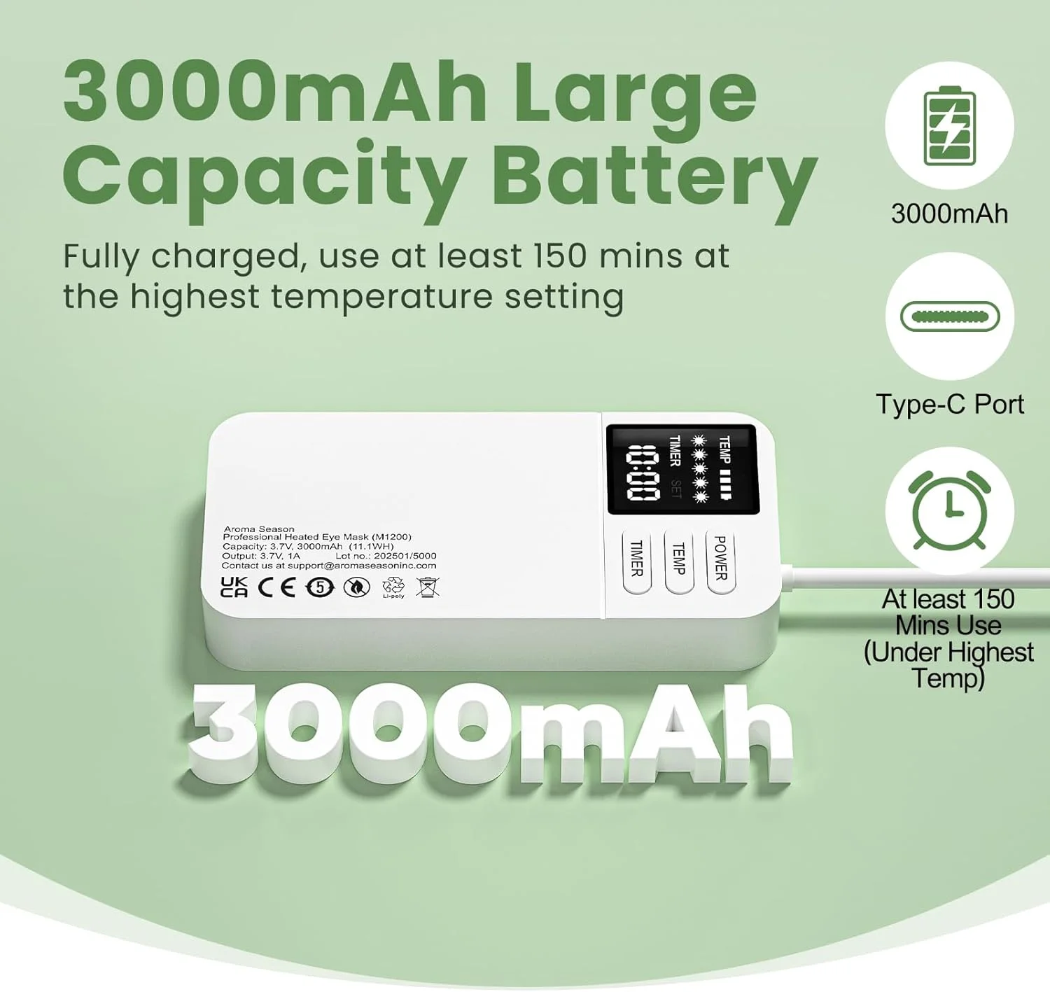 چشم بند گرمایشی آرما سیزن برای خشکی چشم