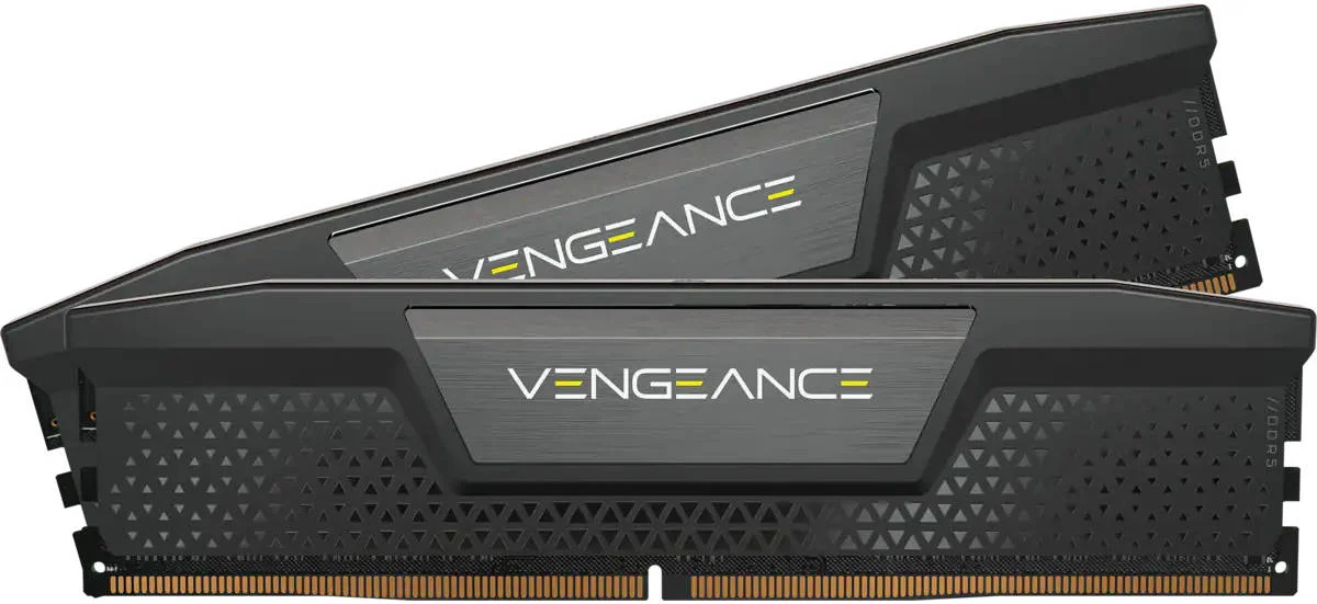 حافظه رم دسکتاپ کرسیر VENGEANCE با ظرفیت 32 گیگابایت (2x16GB) DDR5 DRAM، سرعت تست شده 7000 مگاهرتز، تاخیر 34-42-42-96، رتبه PC5-56000، XMP 3.0، 288 پین، ولتاژ 1.1، Extreme OC PMIC، مشکی | CMK32GX5M2X7000C34