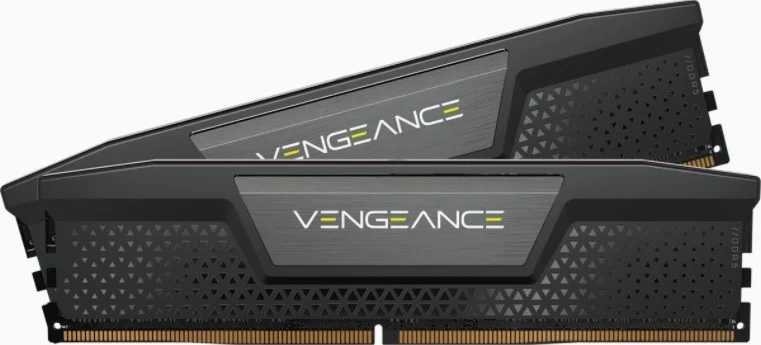 حافظه رم دسکتاپ کرسیر Vengeance با ظرفیت 32 گیگابایت (2x16GB) DDR5، تاخیر 40-40-40-77، سرعت تست شده 5200 مگاهرتز، رتبه PC5-41600، XMP 3.0، PMIC اورکلاک، مشکی | CMK32GX5M2B5200C40