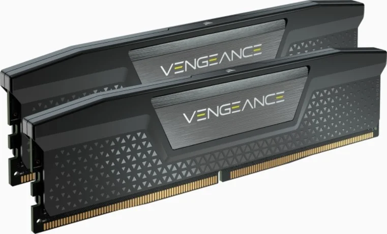 کیت حافظه رم 32 گیگابایتی (2x16GB) Corsair Vengeance DDR5 DRAM، سرعت 4800 مگاهرتز، رتبه PC5-38400، تاخیر تست شده 40-40-40-77، DIMM، ولتاژ 1.10، پروفایل XMP 3.0، مشکی | CMK32GX5M2A4800C40