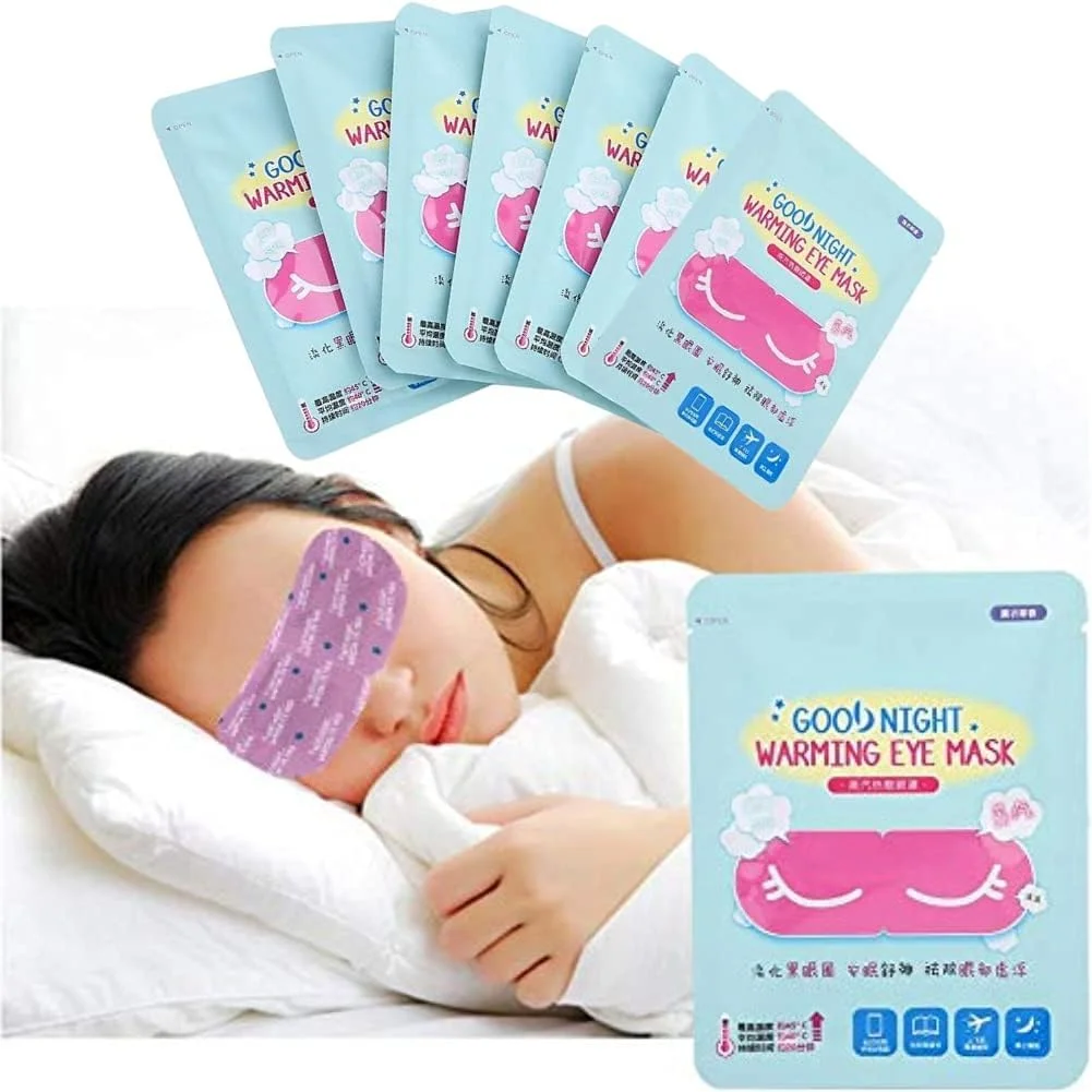ماسک چشم بخار گرم کننده، ماسک چشم گرم برای خواب، ماسک چشم بخار کمپرس گرم خود گرم شونده یکبار مصرف، تسکین خشکی چشم، رفع سیاهی دور چشم، تسکین خستگی، پد چشم آرامش بخش خواب (7 عدد اسطوخودوس)