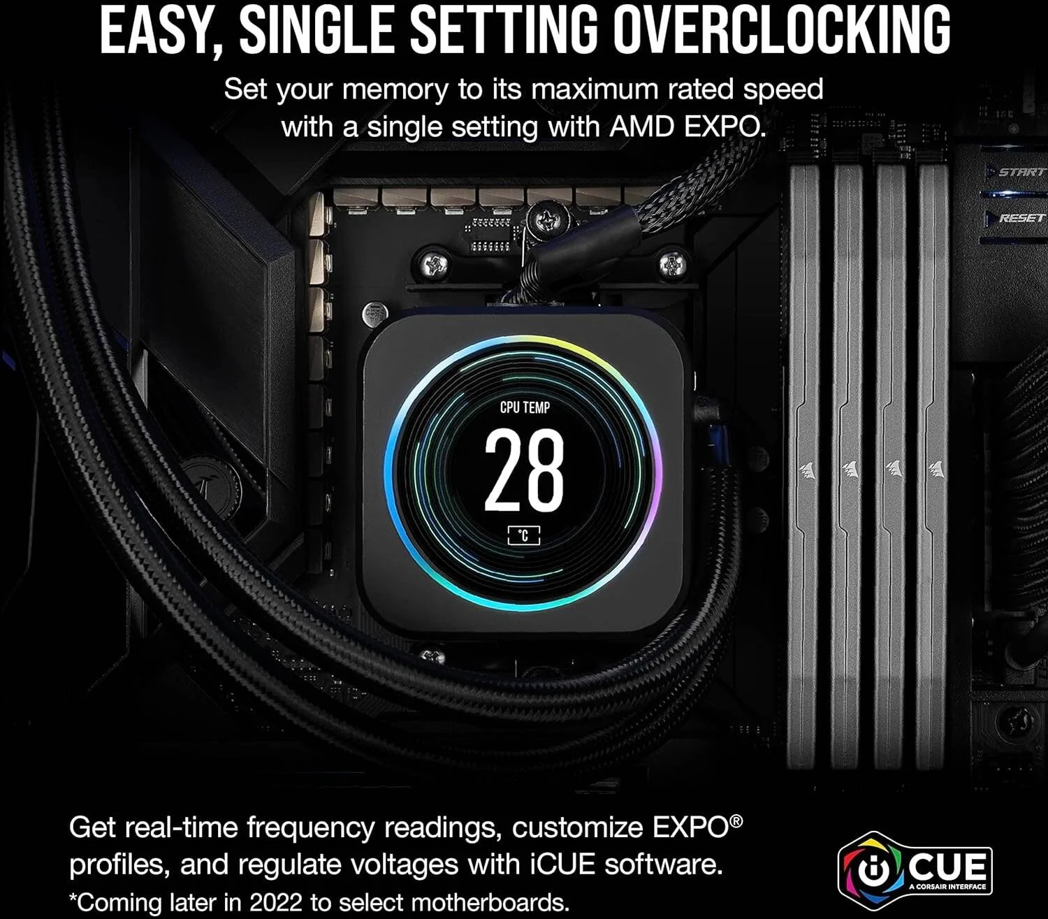 کیت حافظه دسکتاپ 64 گیگابایتی (2x32GB) Corsair VENGEANCE DDR5، سرعت حافظه 6000 مگاهرتز، تاخیر CL30 CAS، ولتاژ حافظه 1.1 ولت، AMD EXPO & Intel XMP، 288 پین، مشکی | CMK64GX5M2B6000Z30