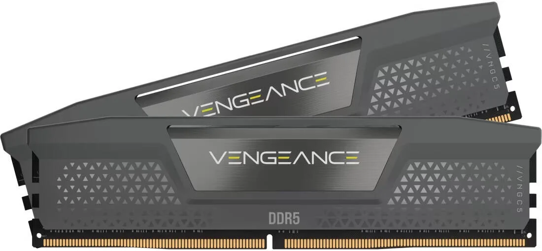حافظه رم دسکتاپ کرسیر VENGEANCE با ظرفیت 64 گیگابایت (2x32GB)، سرعت تست شده 6000 مگاهرتز، تاخیر CL40، سازگار با AMD EXPO و Intel XMP، ولتاژ 1.35، 288 پین، خاکستری | CMK64GX5M2B6000Z40